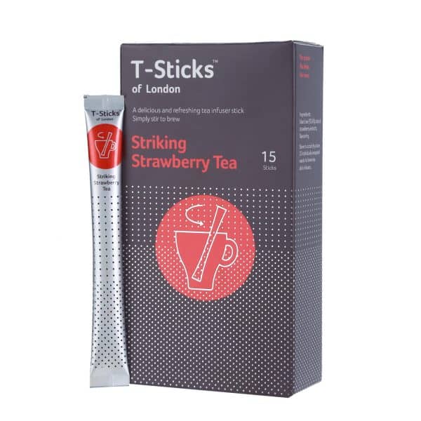 striking strawberry tea T Sticks Premium Tea Sticks London United Kingdom