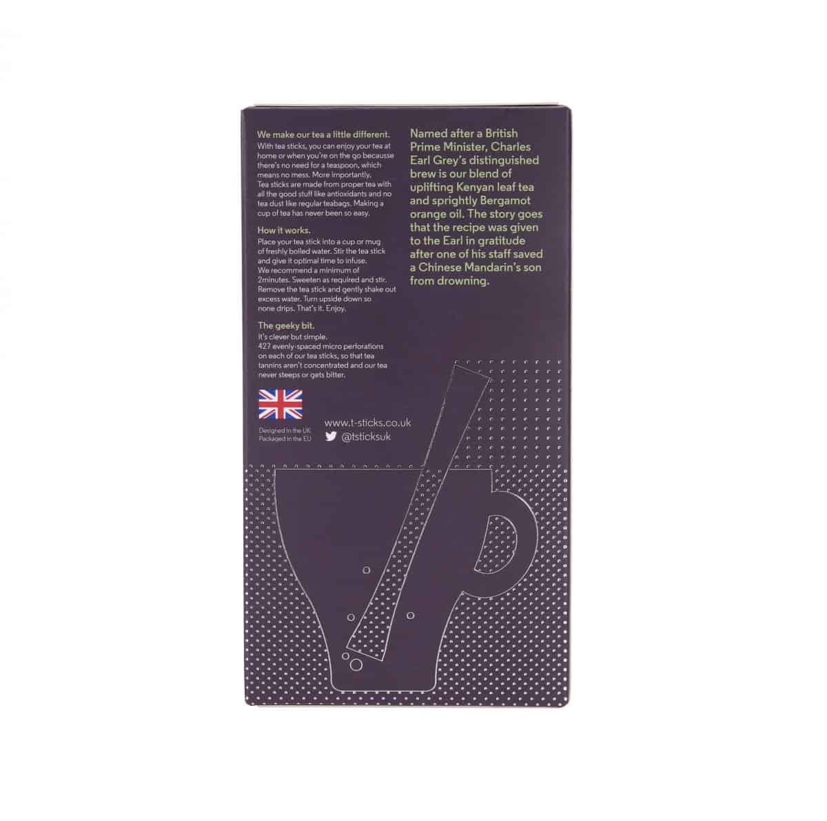 背面 8 T Sticks Premium Tea Sticks London United Kingdom