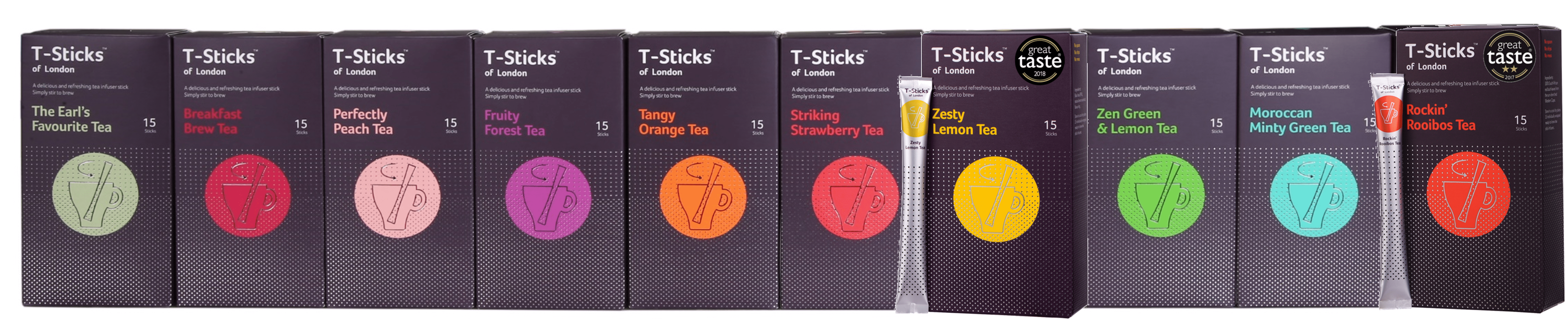 Great Taste award winning Tea T Sticks Premium Tea Sticks London United Kingdom